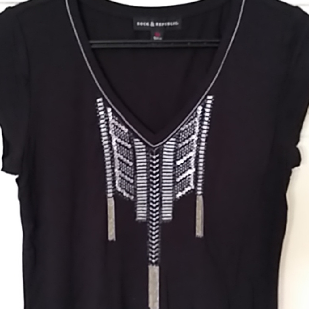 R&R Black Silver Shirt